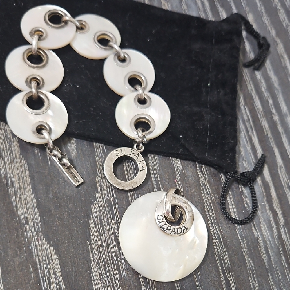 Silpada Silver Bracelet/Pendant Set
